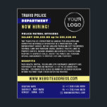 Blå linje och Logotyp, polisman, lagrekrytering Flygblad<br><div class="desc">Blue Line & Logotyp,  polis,  Lag Rekryteringsflygare av Affärskortet Store.</div>