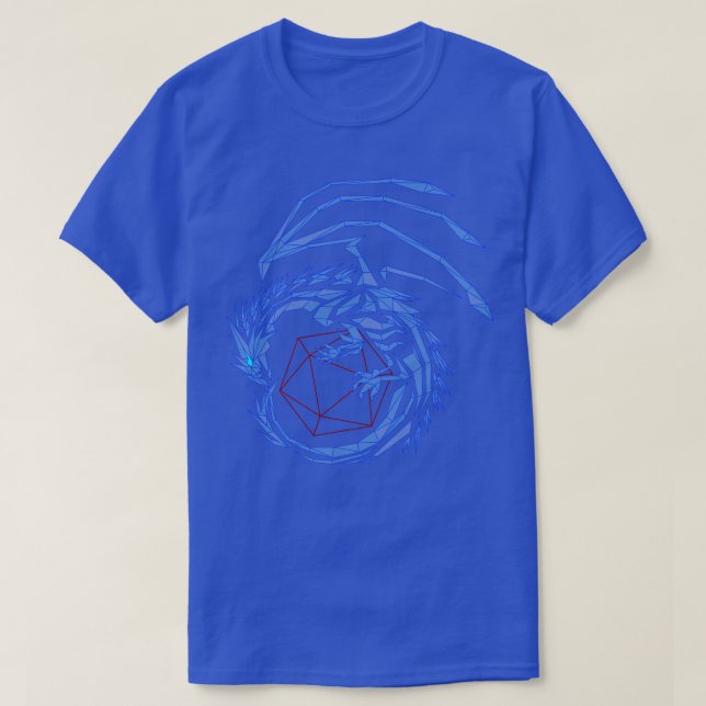 Blå linjedragning t shirt (Design framsida)