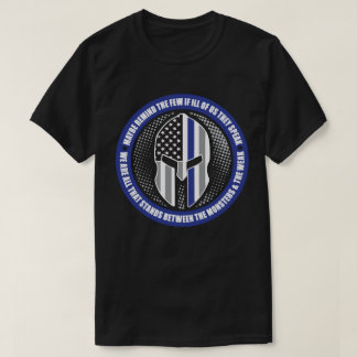 Blå linjen Spartan Helmet T Shirt