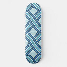Blå linjer mönster mini skateboard bräda 18,5 cm