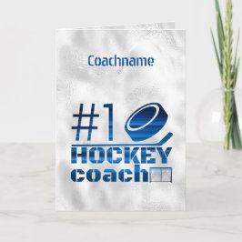 Blå linjer - Nummer 1 på hockeytränaren tack för d Helgkort