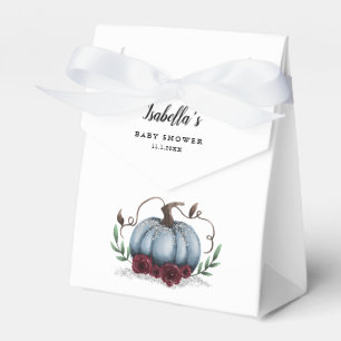 Blå liten Pumpkin Theme Girl Baby Shower Presentaskar
