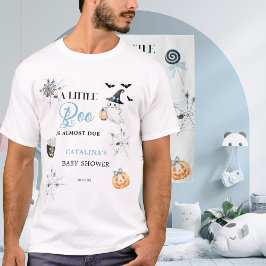 Blå Little Boo Pumpkins Festiv Godis T Shirt