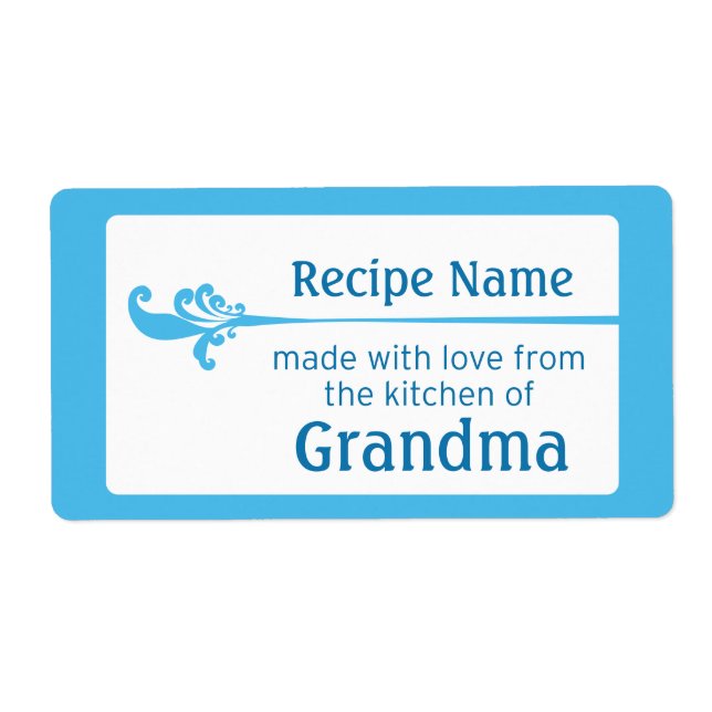 Blå livsmedelsmärkning fraktsedel (Framsidan)