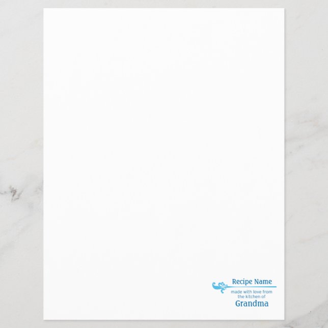 Blå livsmedelsmärkning reklamblad (Framsidan)