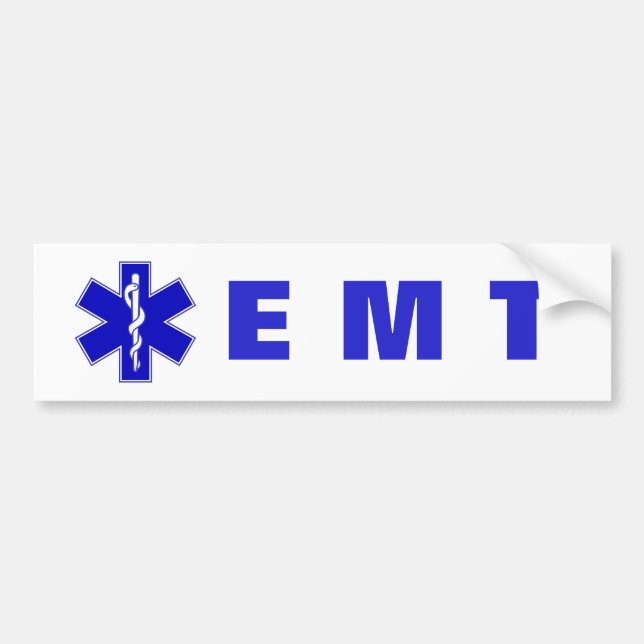 Blå Livsstjärnan EMS-dekal Bildekal (Framsidan)