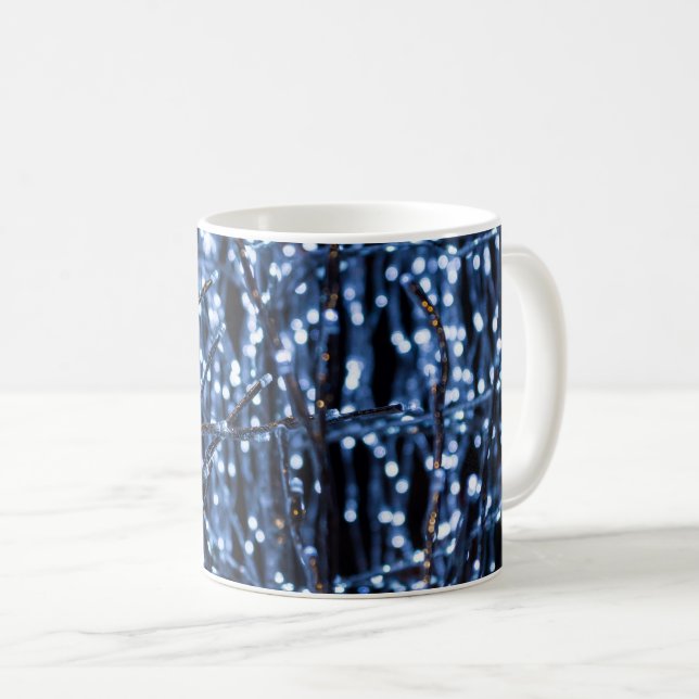Blå Ljus Abstrakt Kaffe Mugg (Framsida höger)