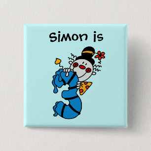 Blå ljus, Clown 3rd Birthday Button Knapp