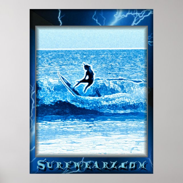 Blå ljusavtryck Poster (Framsidan)