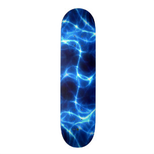 Blå Ljusströmmar Mini Skateboard Bräda 18,5 Cm