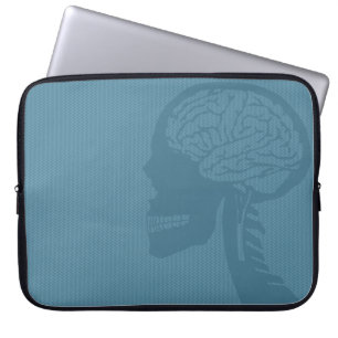 blå logkskalle laptop fodral
