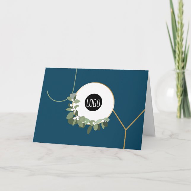 Blå Logotyp Glad helg-blå Helgkort (Framsida)