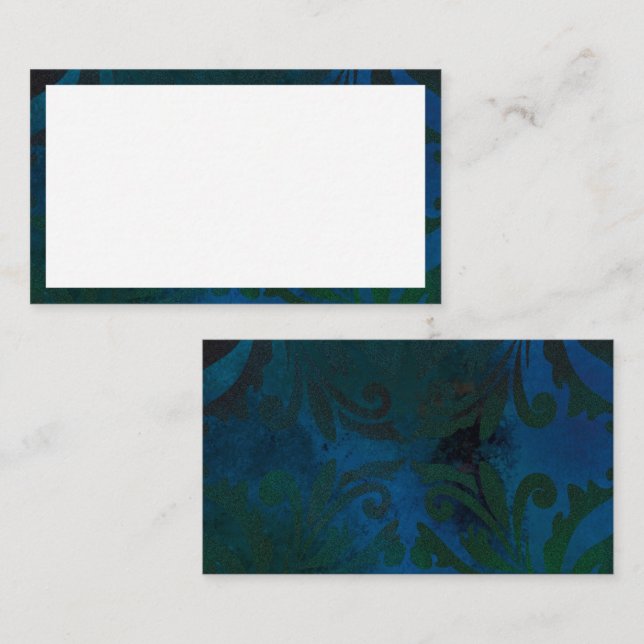 blå lojalitetskort (Fram/baksida)