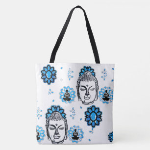Blå lotus Buddha till påse Tygkasse