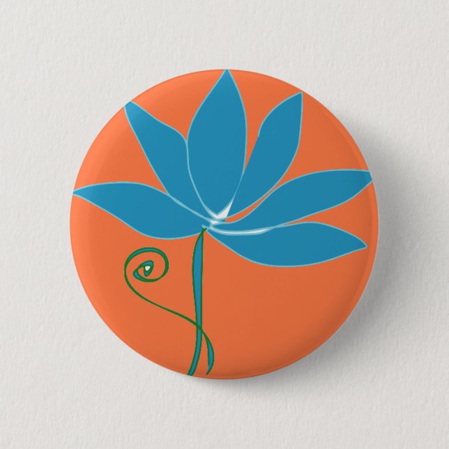 Blå Lotus Knapp (Framsida)