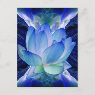 Blå lotus lily vykort