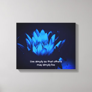 Blå Lotus Live-inspirationsoffert Canvastryck
