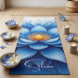 Blå Lotus Mandala Andlig Medvetenhet Fred Boho