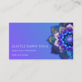 Blå Lotus Mandala Visitkort