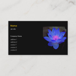Blå lotus, vattenfri visitkort