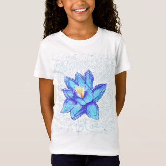 Blå Lotusblomma Botanisk Konstillustration T Shirt