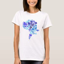 Blå löv Great Dane Tee Shirt