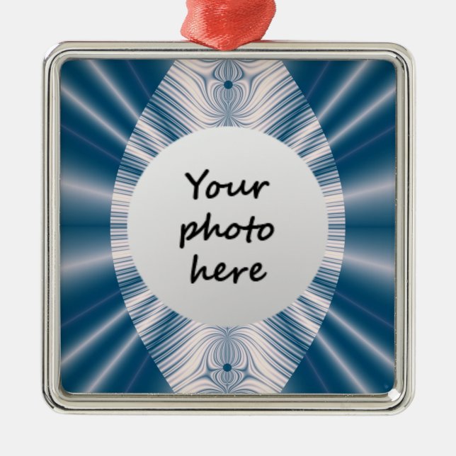 Blå Löv-julprydnad Julgransprydnad Metall (Framsidan)