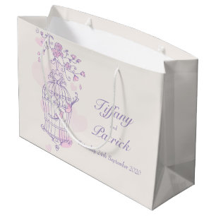 Blå love birds öppen födelsedagspressning bröllop-