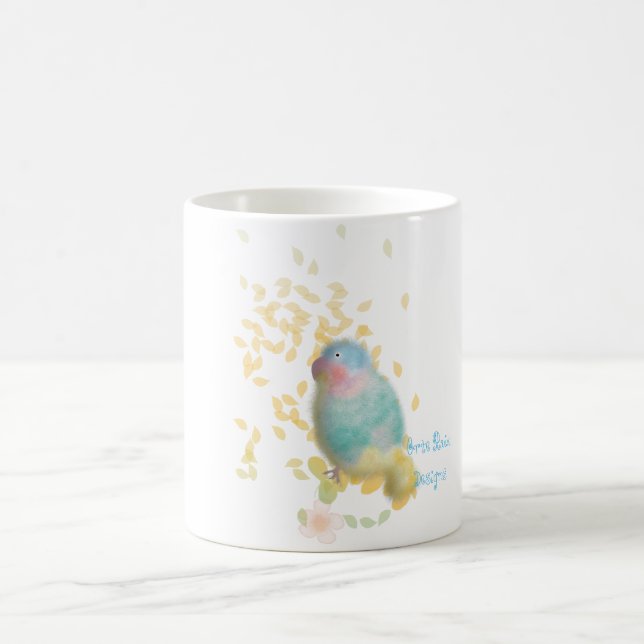 Blå Lovebird-mugg Kaffemugg (Center)