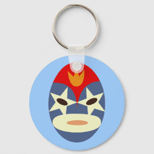 Blå Lucha Libre-mask Nyckelring