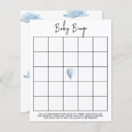 Blå luftballong - Babyduschbingo-spel