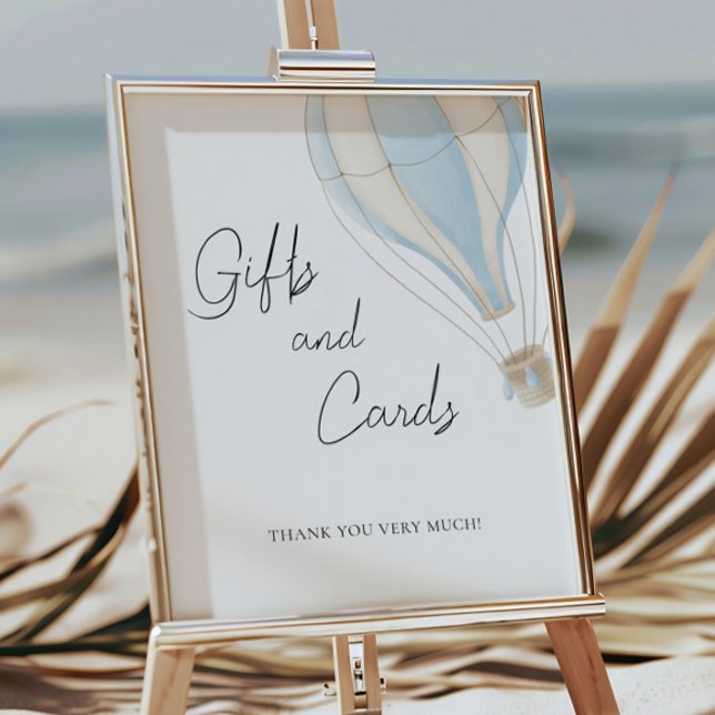 Blå Luftballong, babyskor och kort Poster (Skapare uppladdad)