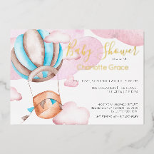 Blå Luftballong i Clouds Baby Shower