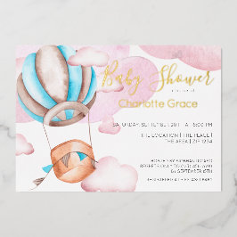 Blå Luftballong i Clouds Baby Shower