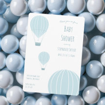 Blå Luftballong | Inbjudan till babyvisningsprogra