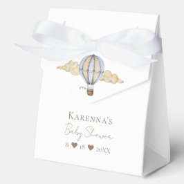 Blå Luftballong Vita babyskor Presentaskar