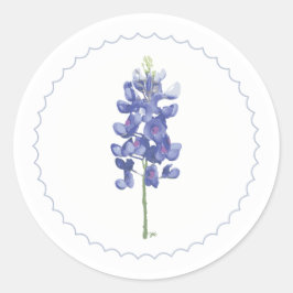 Blå lupin, Texas vild blomst Runt Klistermärke