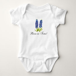 Blå lupinblommor akvarell Blommig Tjej Baby bodysu T Shirt