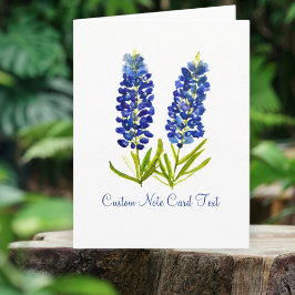 Blå lupinblommor Texas Elegant konst  Anteckningskort