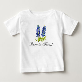 Blå lupiner akvarell Blommig Babypojke T Shirt