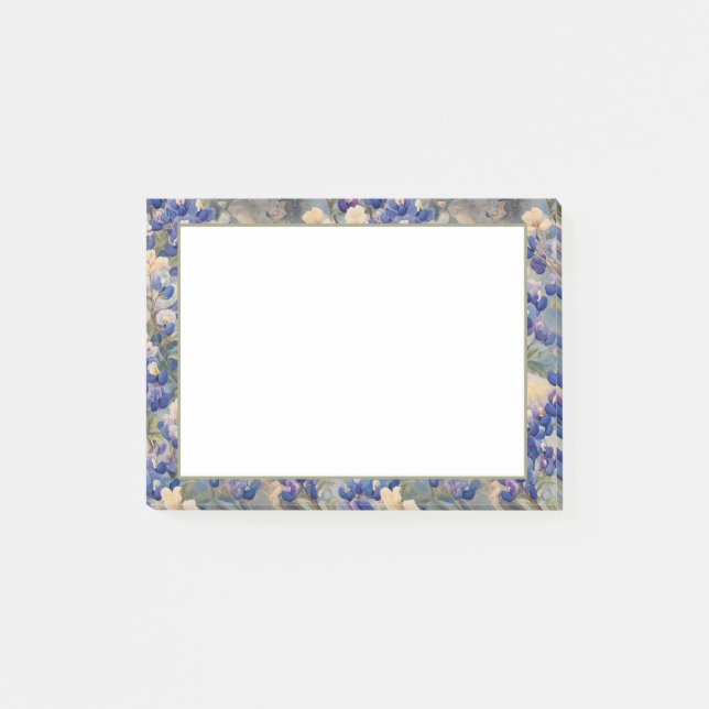 Blå lupiner i fält post-it block (Framsida)