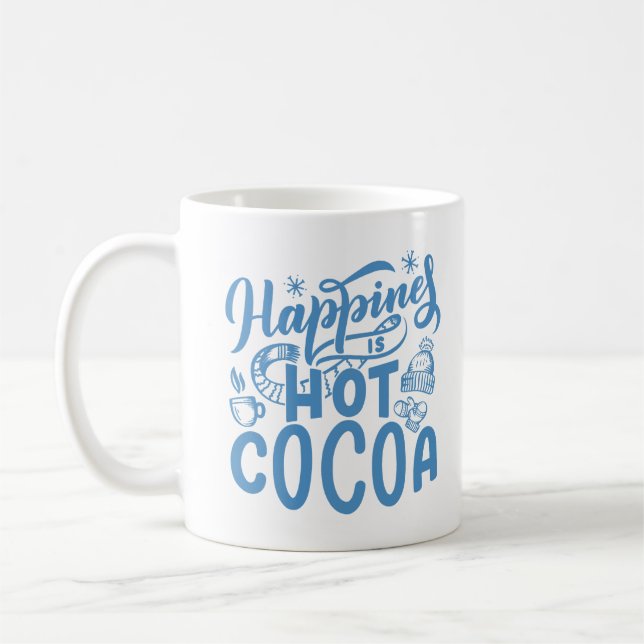 Blå lycka är Hett kakao Kaffemugg (Vänster)
