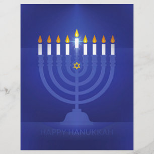 blå lycklig hanukkah