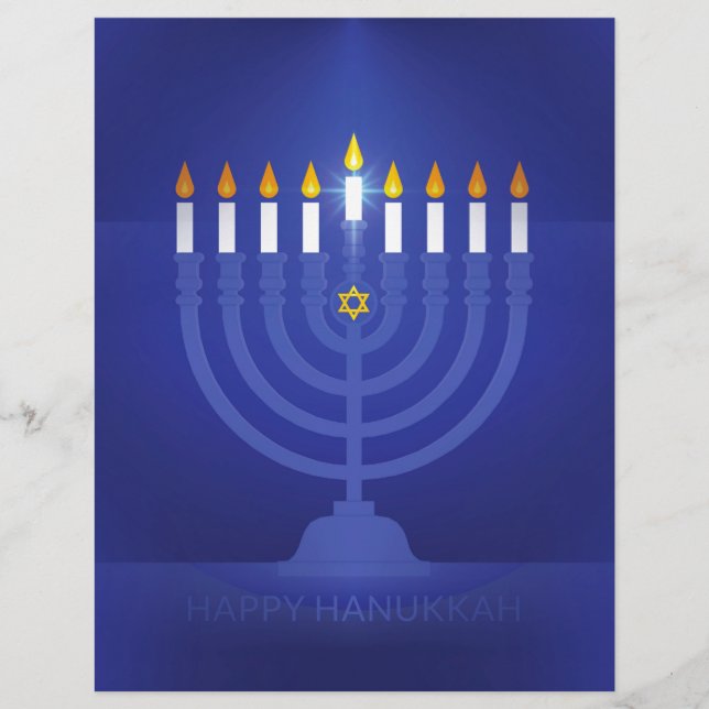 blå lycklig hanukkah (Framsida)