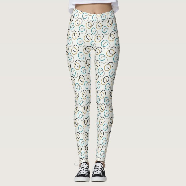 Blå lyx leggings (Framsida)