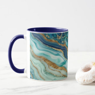 Blå lyxig mugg