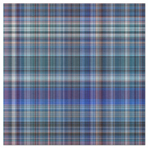 Blå Madras Plaid Rand Print Mönster Tyg