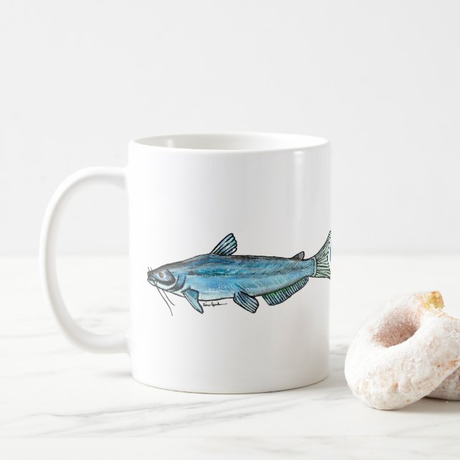 Blå malmull kaffemugg (Med munk)