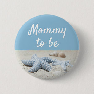 Blå Mamma att vara Baby Starfish Shower Button Knapp
