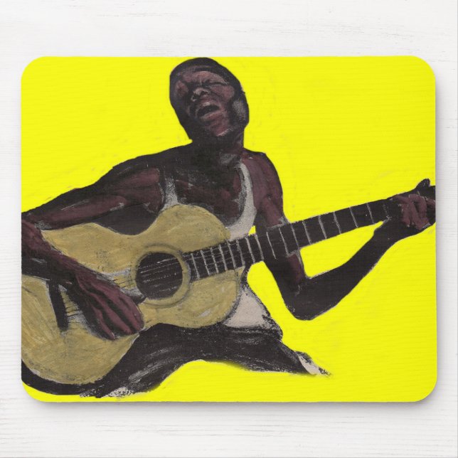 blå man som sjunger blues musmatta (Framsidan)